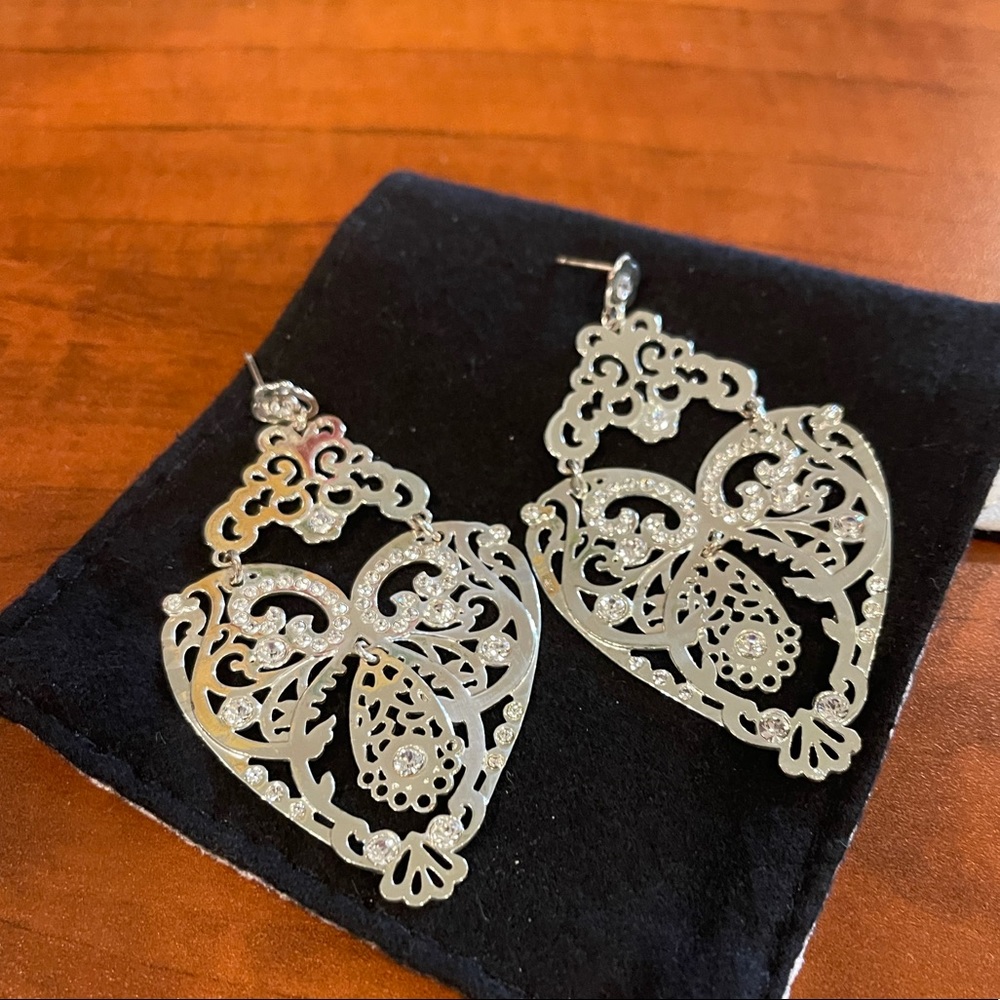 Brighton Laser Cut Silver post Earrings